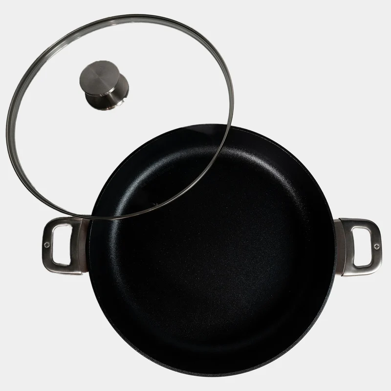 CXD Dual Ceramic Layer, Diamond Reinforced Nonstick Induction Sauteuse with Lid | Made in Switzerland
