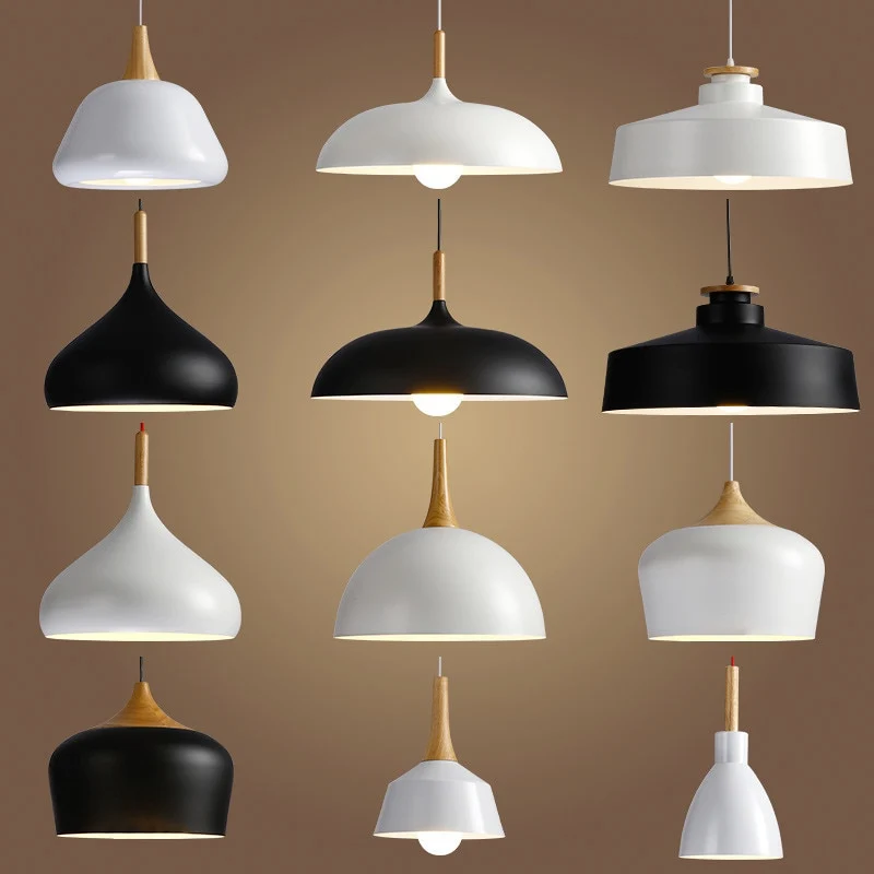 Lampes suspendu Aluminium luminaire en bois