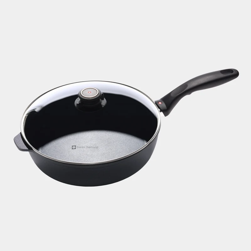 HD Nonstick 3.8 qt Saute Pan with Glass Lid | Made in Switzerland