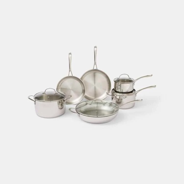Premium Steel DLX 10 Piece Cookware Set