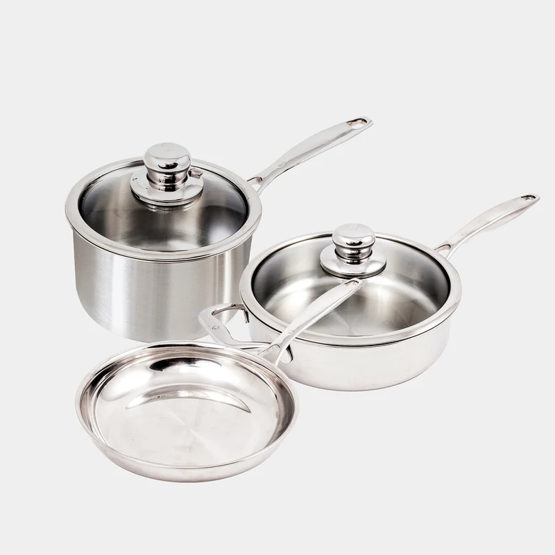 Premium Clad 5-Piece Cookware Set - Induction