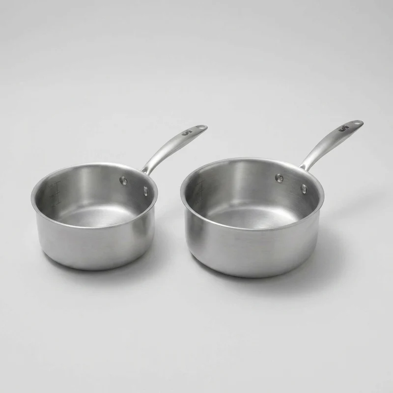 Le Duo de Casseroles Inox - 16 et 18 cm
