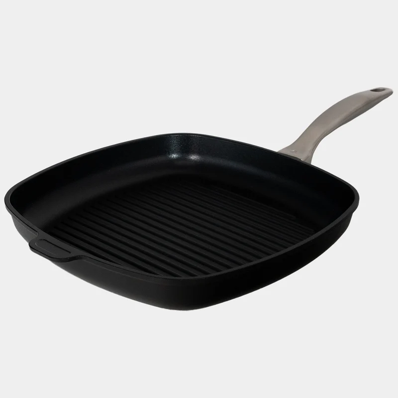 CHD Dual Ceramic Layer, Diamond Reinforced Nonstick 11" x 11" Square Grill Pan | Made in Switzerland