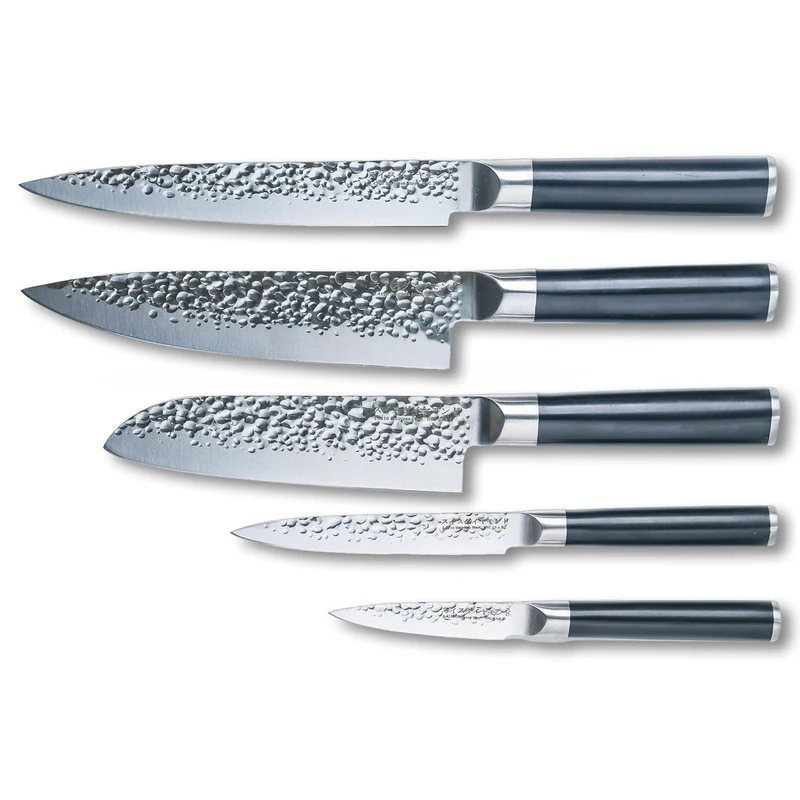 Hammered 5-Piece Knife Set