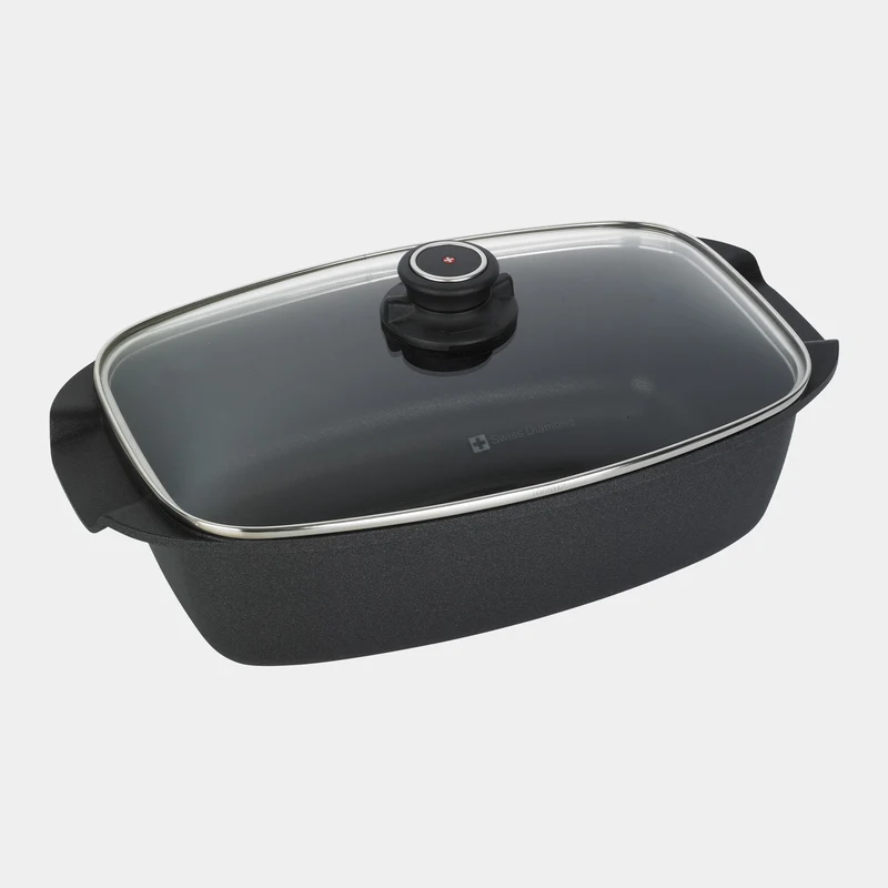 XD Nonstick 5.3 qt Roaster with Glass Lid | Made in Switzerland