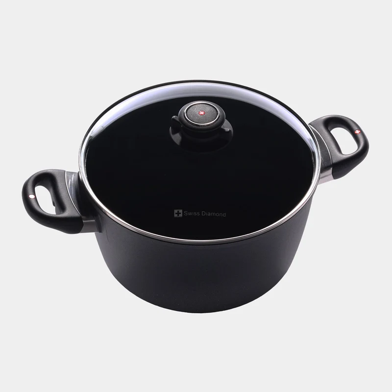 HD Nonstick Stock Pot with Glass Lid - Induction | Made in Switzerland