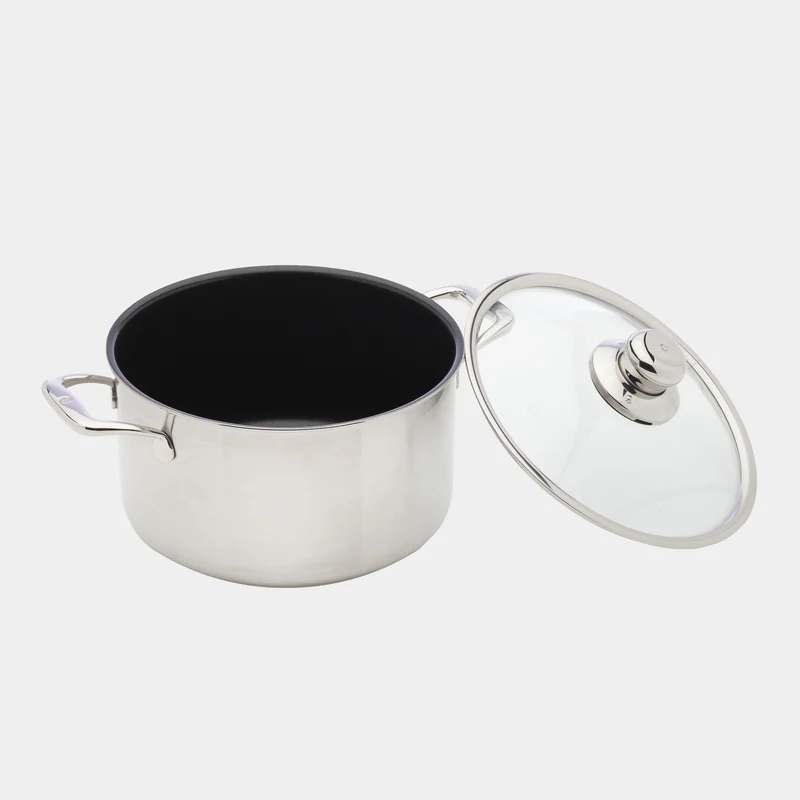 Antihaft Kochtopf mit Glasdeckel 24 cm (6.3 L) - Induktion