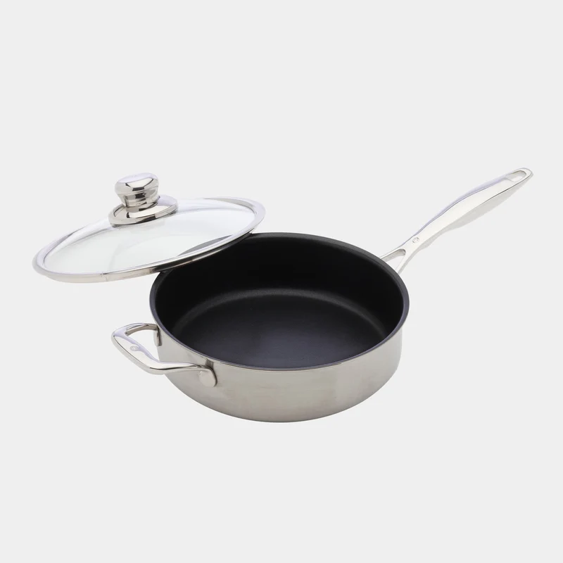 Antihaftbeschichtete Sauteuse mit Glasdeckel - Induktion