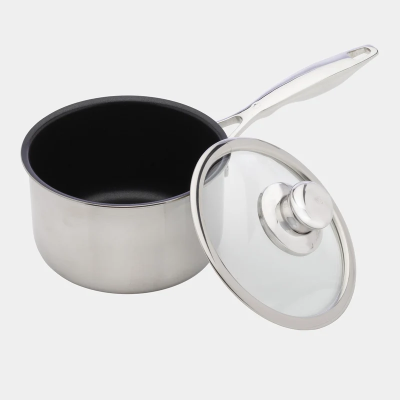 Antihaftbeschichteter Sauciere mit Glasdeckel - Induktion