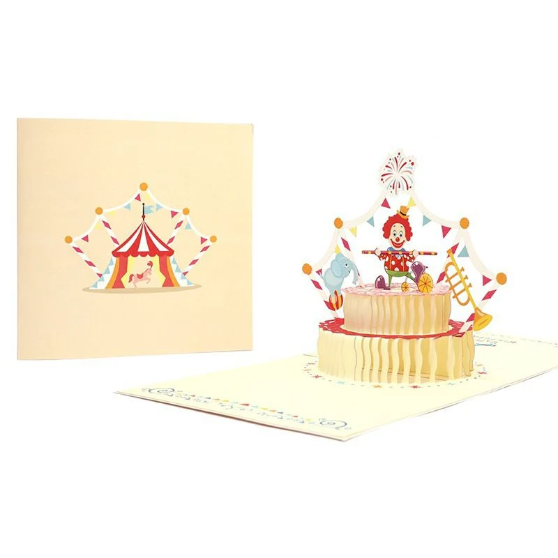 AKIS HOME 3D-Grußkarte Clownkuchen