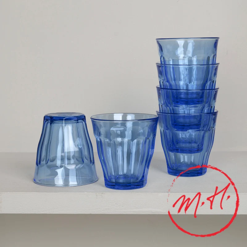 6 verres Picardie Duralex - Marine