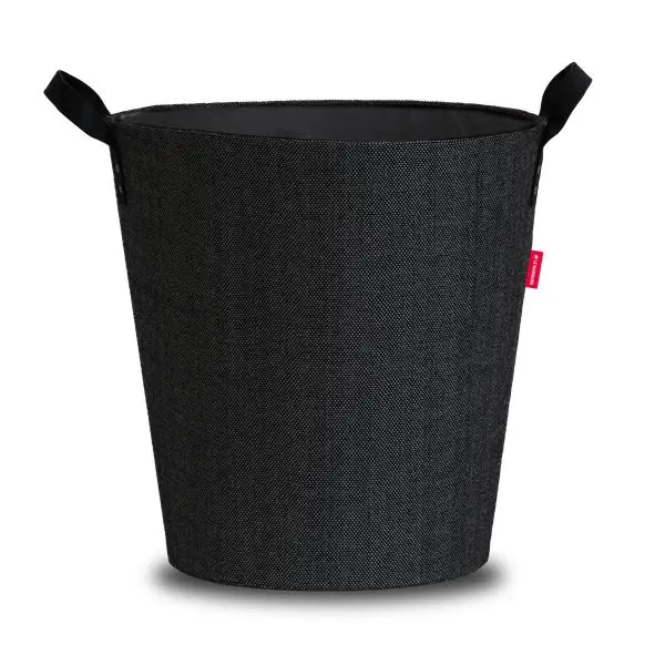 Panier à bûches et à granulés Dama rond Noir