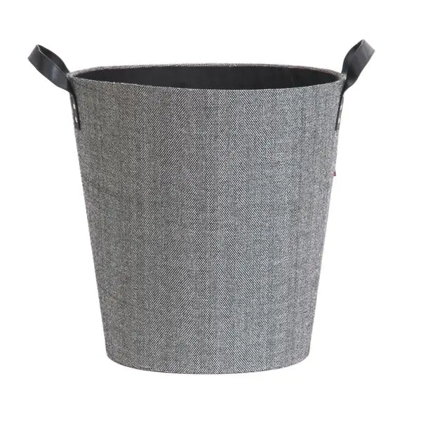 Panier à bûches et à granulés Dama rond Gris