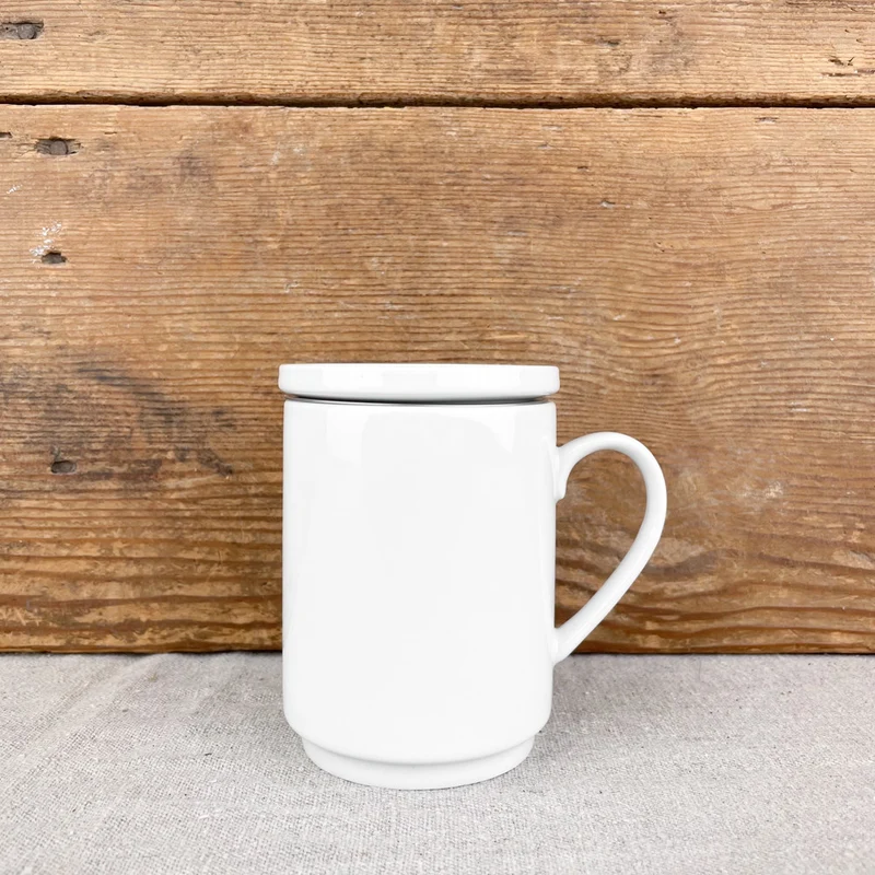 Tisanière en porcelaine blanche 0,30L