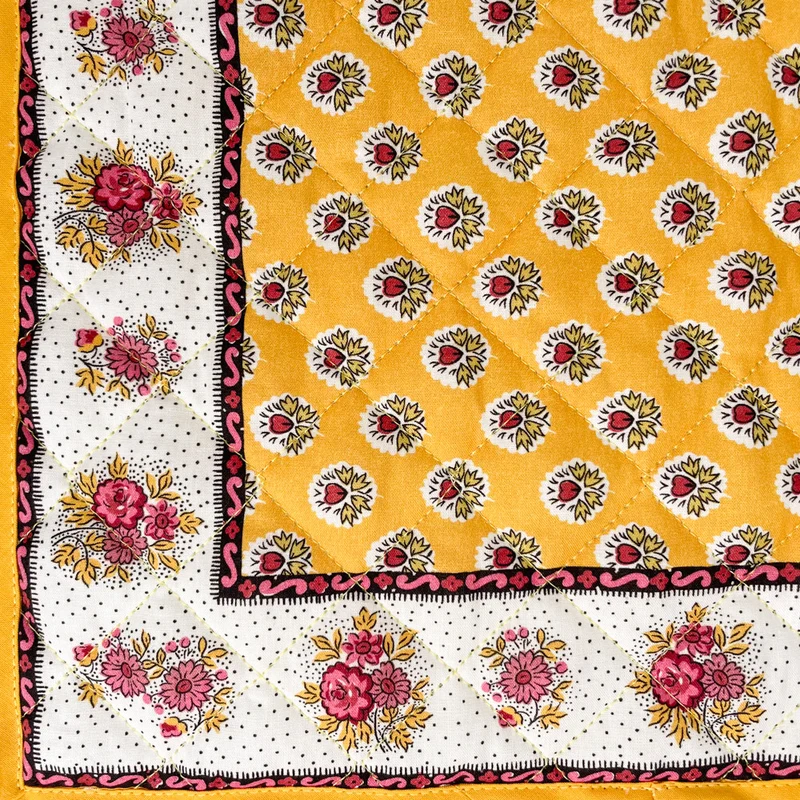 Set de table Fleur d'Arles jaune Souleiado