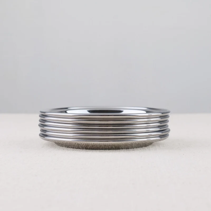 Set de 6 sous-verre inox