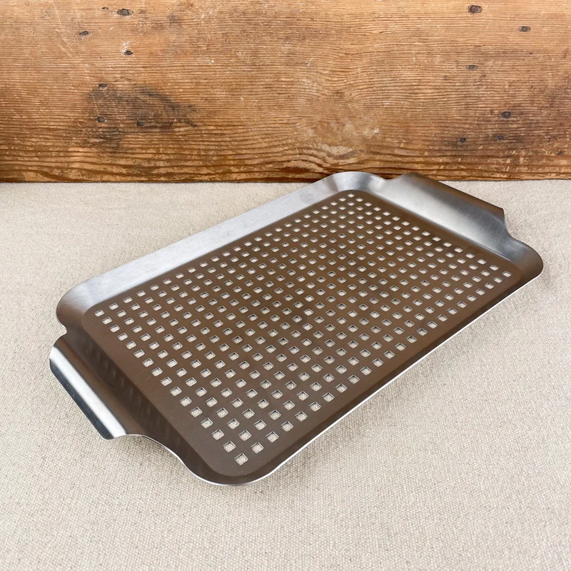 Poêle à griller pour barbecue en inox