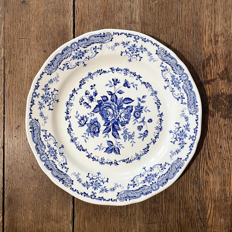 Plat rond décor floral Ø31cm