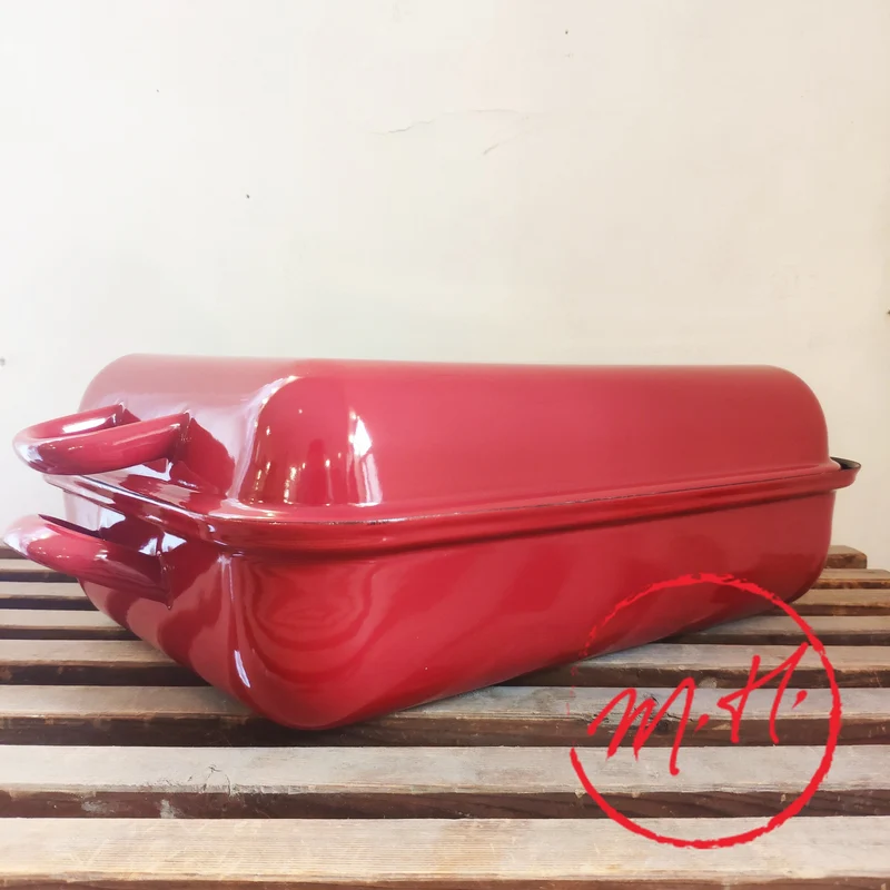 Plat à rôtir émail rouge