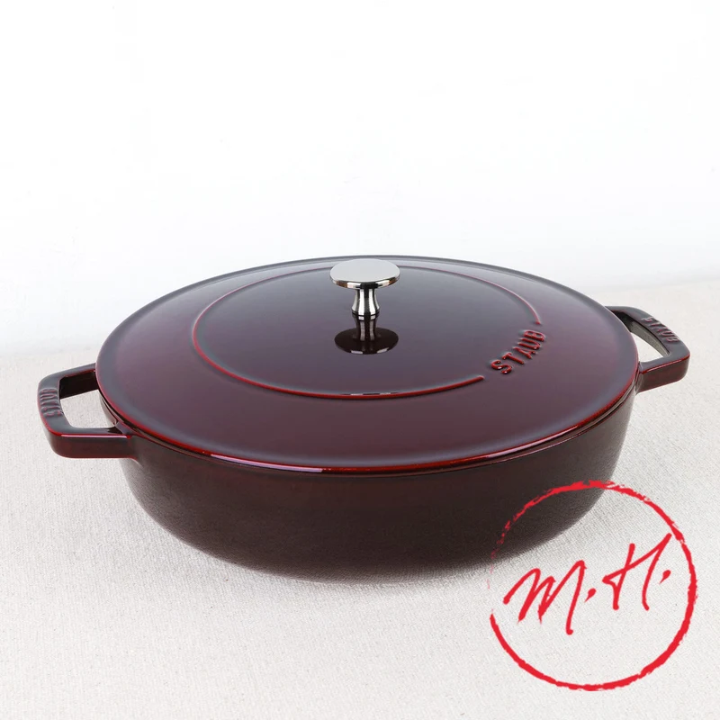 Sauteuse en fonte grenat