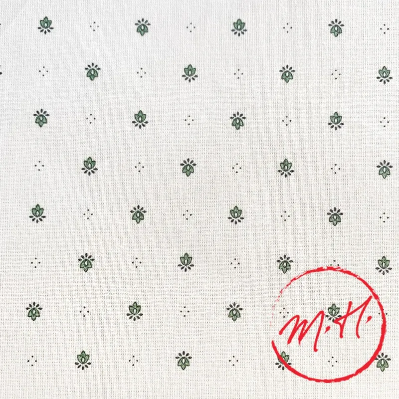 Nappe calisson ronde blanc-vert