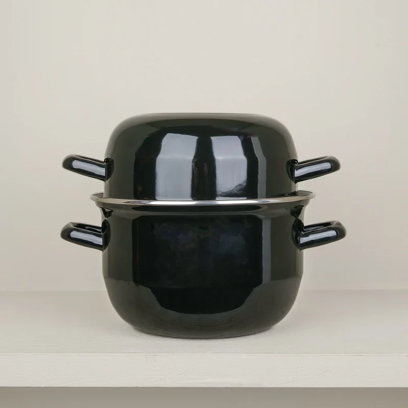 Marmite à moules émaillée