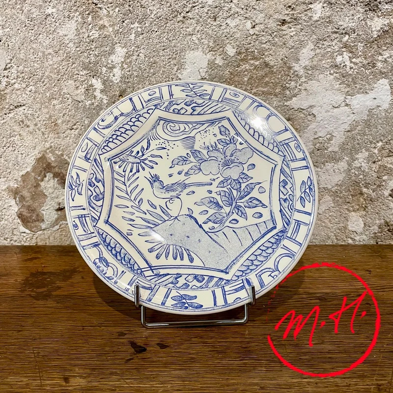 4 assiettes plates Oiseau Bleu - Gien