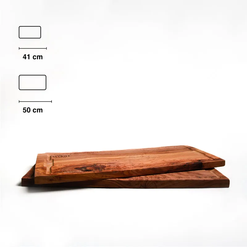 Tagliere con Scanalatura in Legno d'Ulivo BeWood