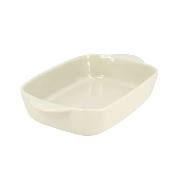 Plat à four rectangulaire Octave en grès beige 21,8 x 13,5 cm Menastyl