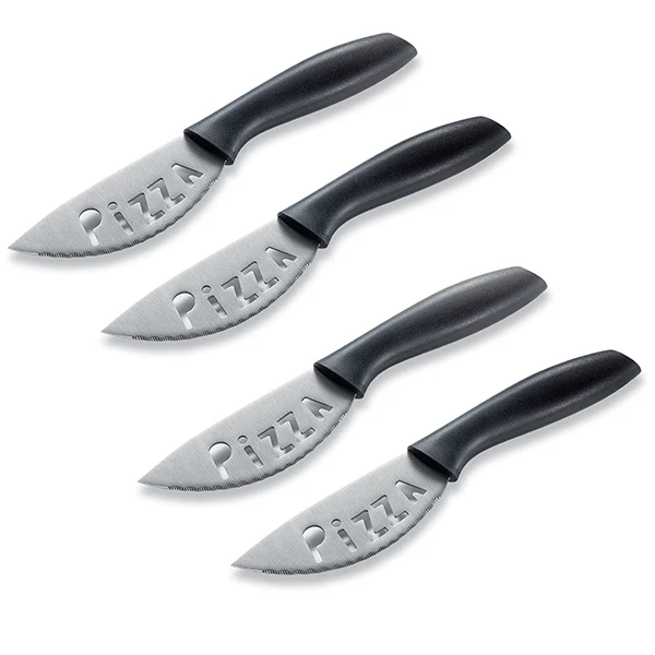 Lot 2 sets de 2 couteaux à pizza avec lame en inox Mathon