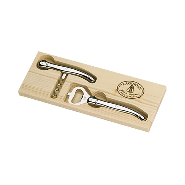 Coffret tire-bouchon et décapsuleur Laguiole tout inox Jean Dubost
