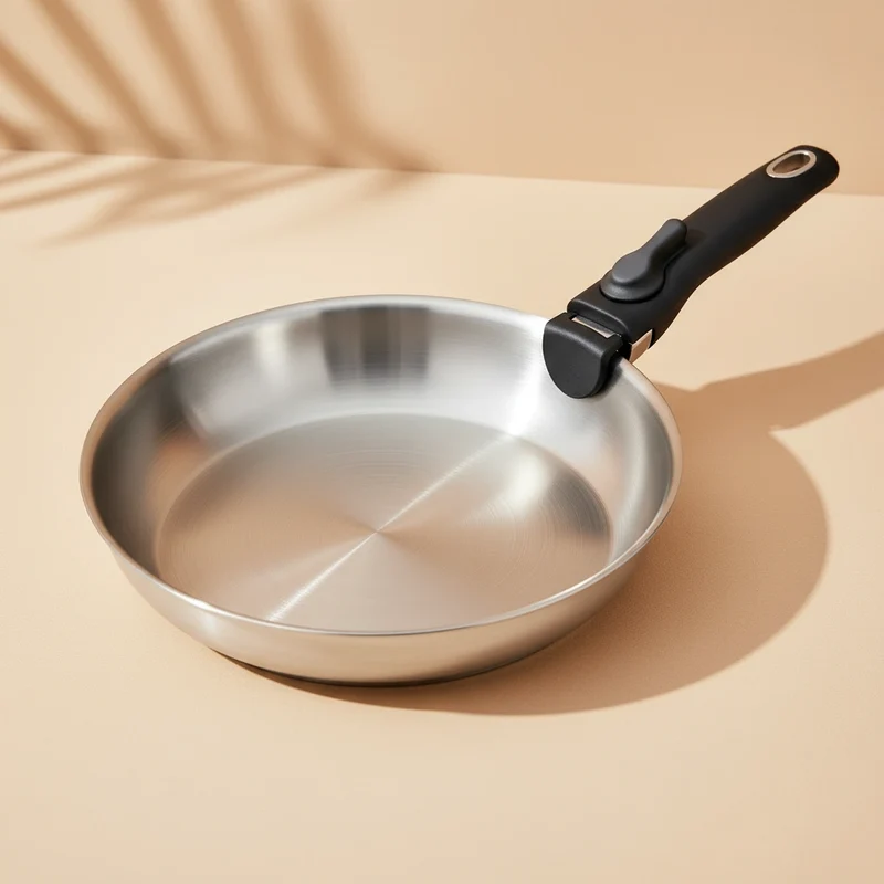 Poêle inox manche amovible - 26 cm