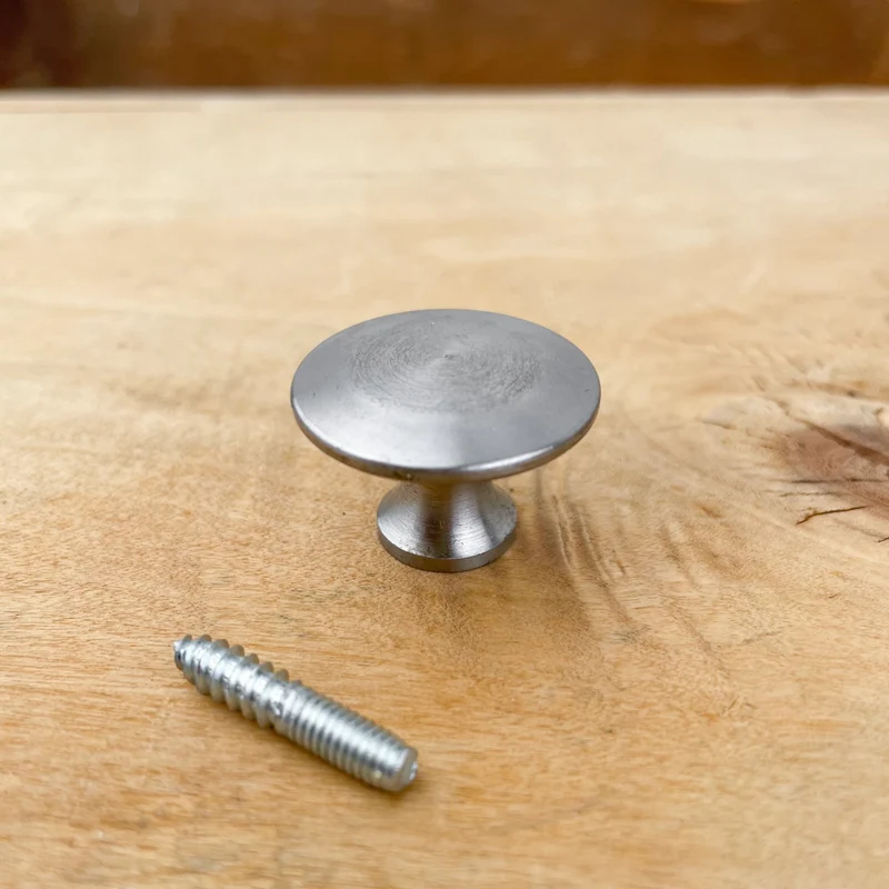Bouton de tiroir lentille Fer brut Ø25 mm