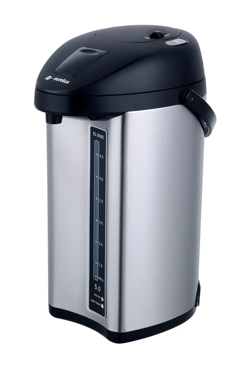 Eurolux EL5006S 5QT 20C Manual Hot Water Pump Pot, Stainless Steel PUMPPOT
