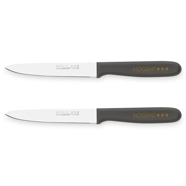 Lot de 2 couteaux à tomate Classic 11 cm taupe Nogent