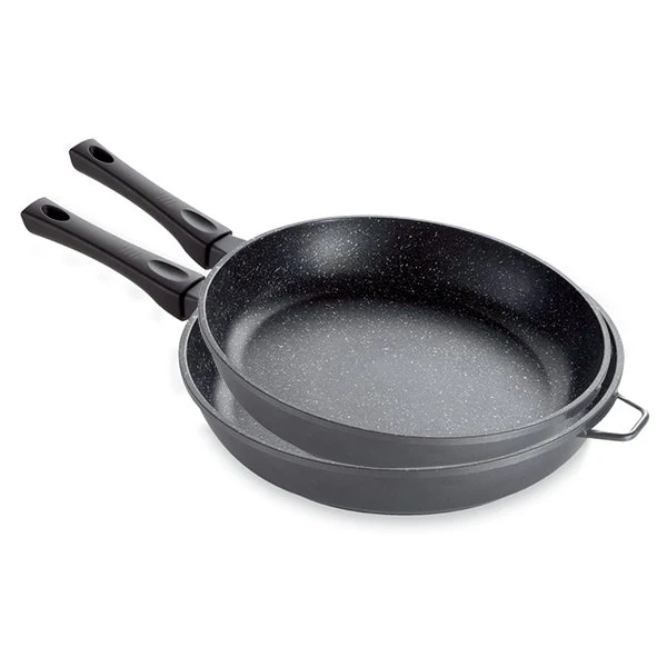 Lot 2 Poêles avec revêtement Dur comme la pierre 28 et 32 cm Mathon