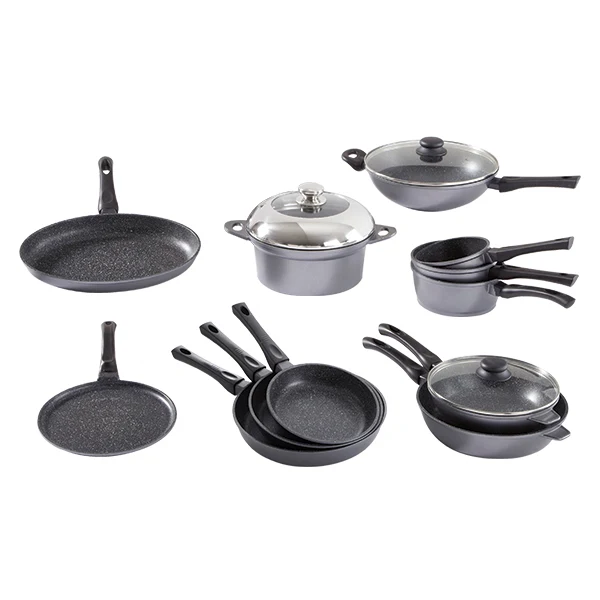 Batterie de cuisine 12 pièces revêtement Dur comme la pierre Mathon