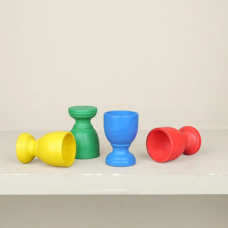 Coquetier bois coloré