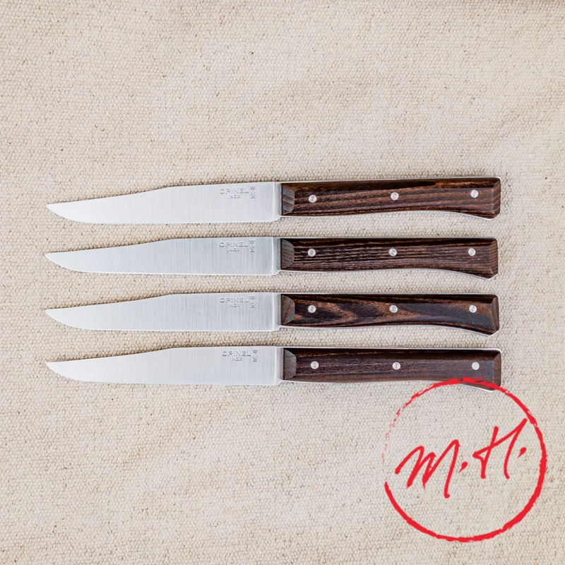 Coffret de 4 couteaux de table Opinel Frêne Sombre