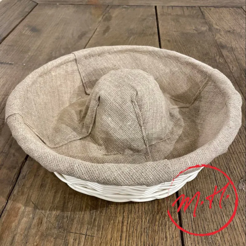 Banneton couronne en osier entoilé