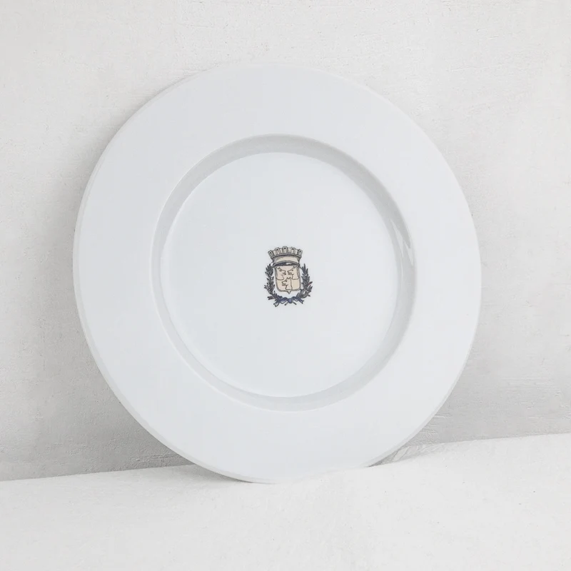 Assiette en porcelaine blanche Maison Empereur Ø27 cm