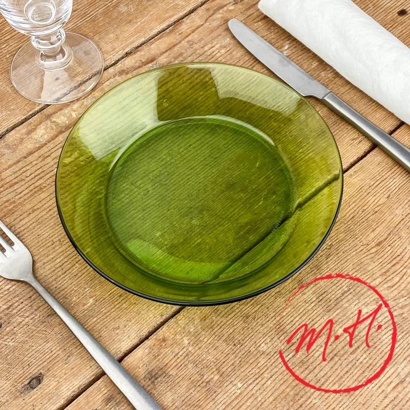 Lot de 6 Assiettes creuses Lys Duralex - vert