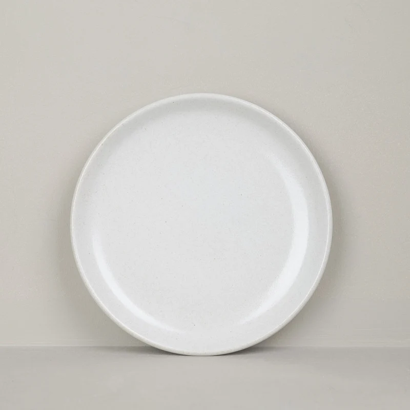 Assiette à dessert en grès naturel