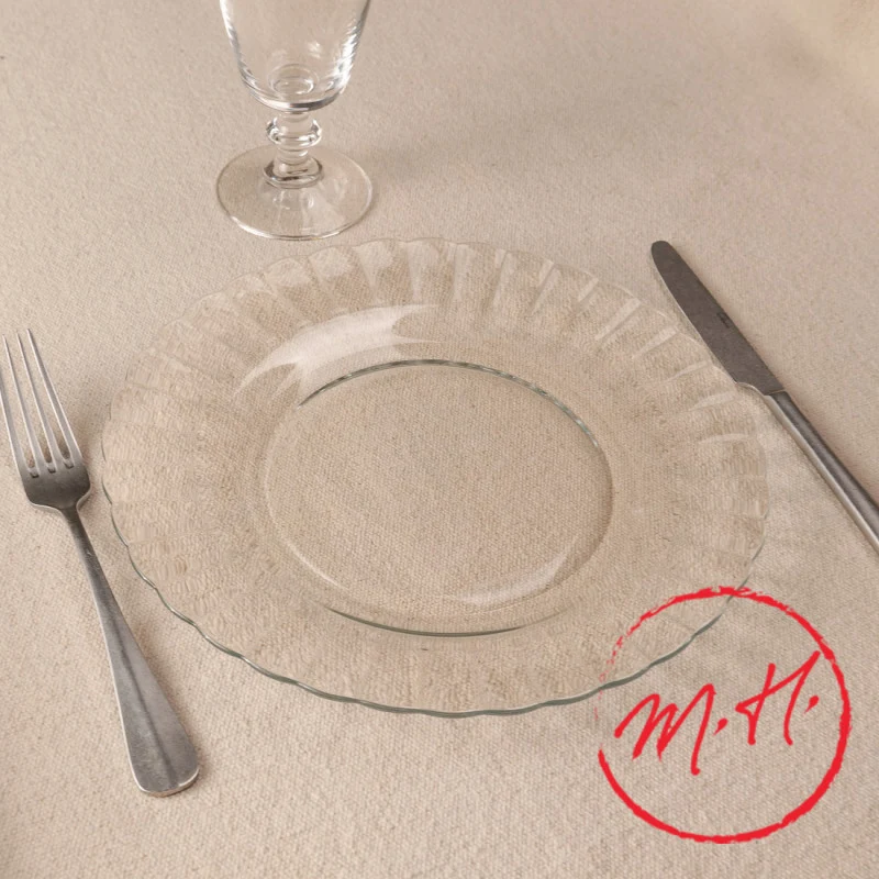 Lot de 6 assiettes plates Picardie Duralex - transparent