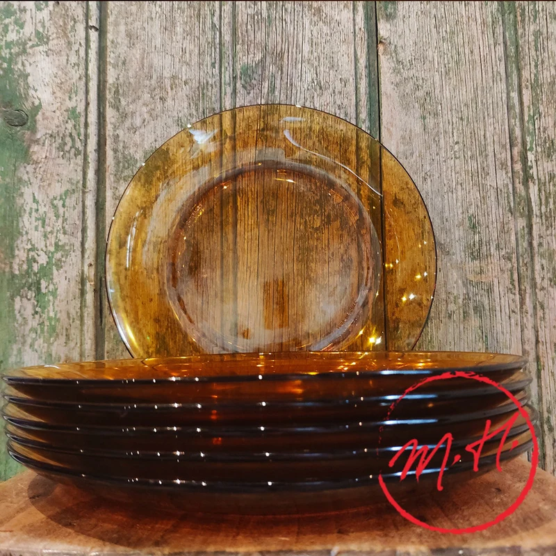 Lot de 6 assiettes plates Lys Duralex - Vermeil