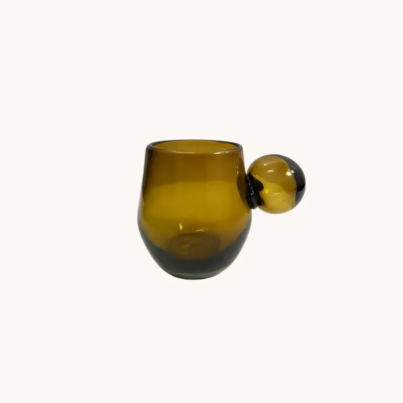 Amber Recycled Short Glasses — Set of 4