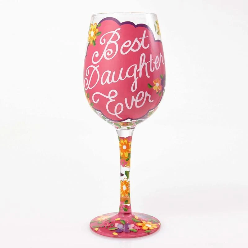 Best Daughter Ever Wine Glass by Lolita®