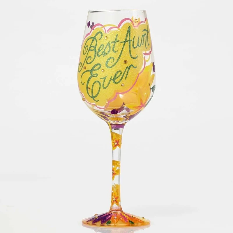 Best Aunt Ever Wine Glass by Lolita®