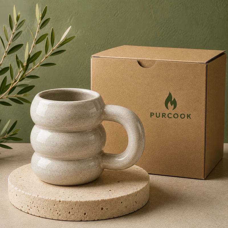 Tasse Café Céramique 420ml Style Nordique -Mug Élégant