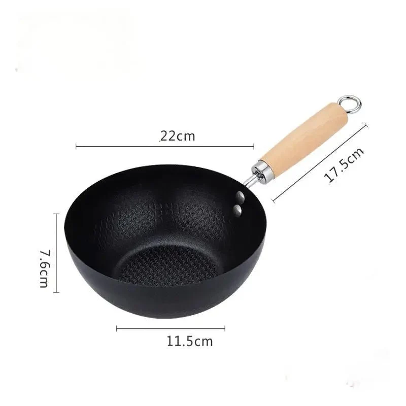Poêle Fer Forgé Base Bombée - Wok Artisanal